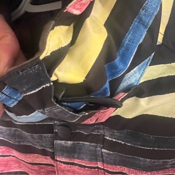 BURTON Striped Multicolor Snowboard Ski Jacket -Lots of Features! Sz Small - Picture 7 of 16
